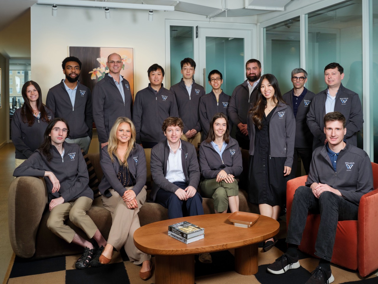 The Walrus Security team gathered together in the office